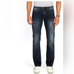 David Buffalo Driven-X Stretch denim jeans dark blue sanded wash 40x32”